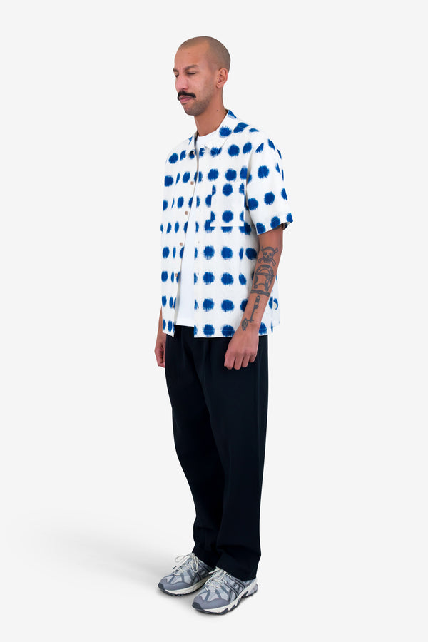Folk Gabe Shirt - Ecru Ikat