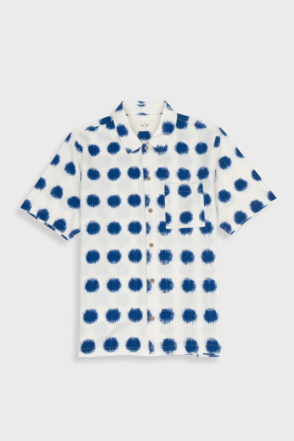 folk Gabe Shirt - Ecru Ikat