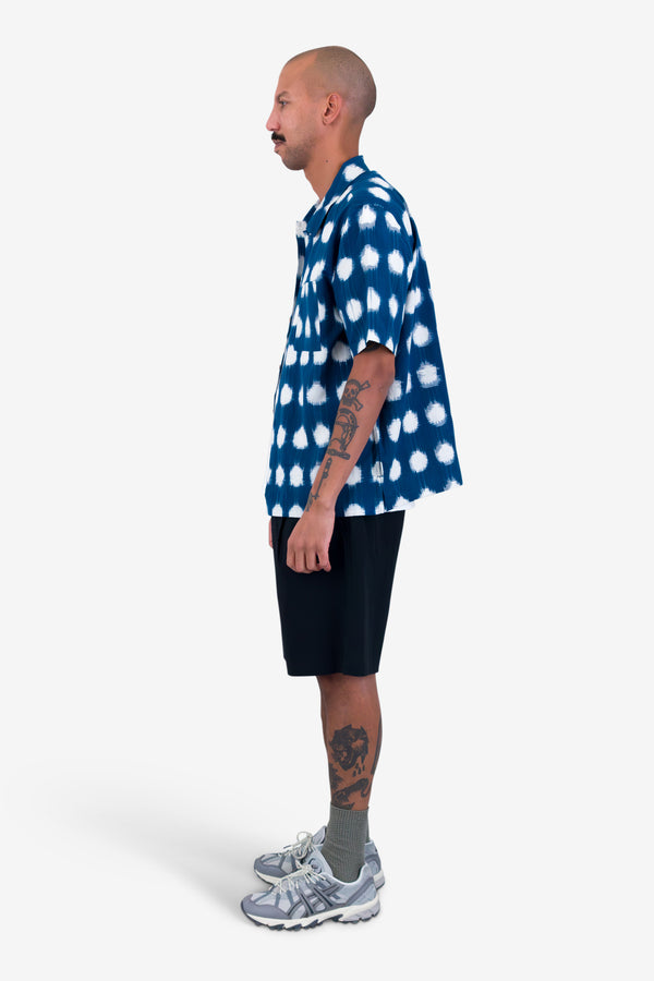 Folk Gabe Shirt - Indigo Ikat