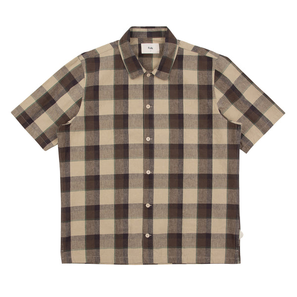 folk Gabe Shirt - Tan Maxi Check