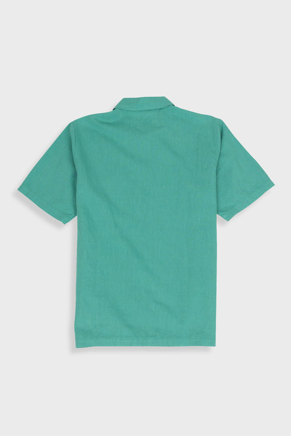 Folk Gabe Shirt - Tropical Green