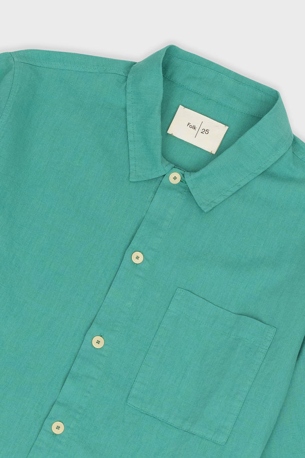Folk Gabe Shirt - Tropical Green