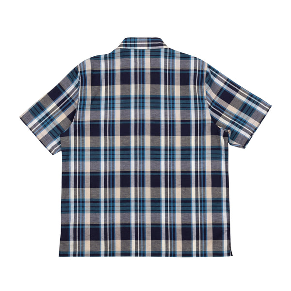 Folk Gabe Shirt - Yellow Cyan Check