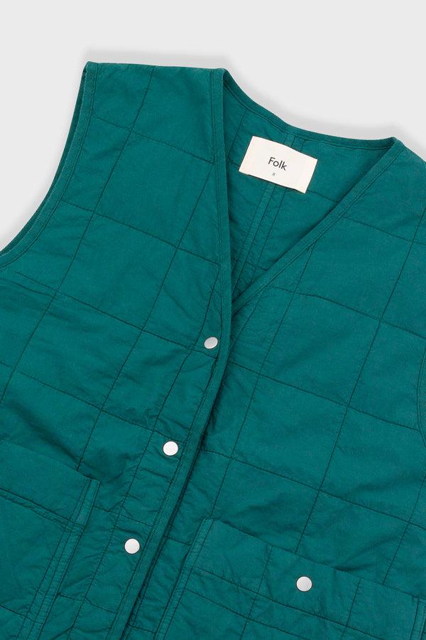 Folk Gilet - Vintage Green