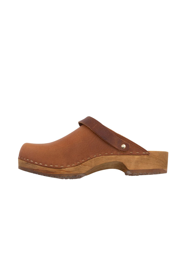 Folk Kitty Clogs - Low Klassisk With Strap - Earth