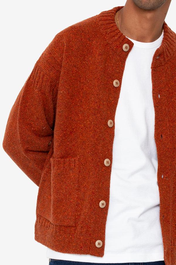 folk Knitted Jacket - Burnt Ochre