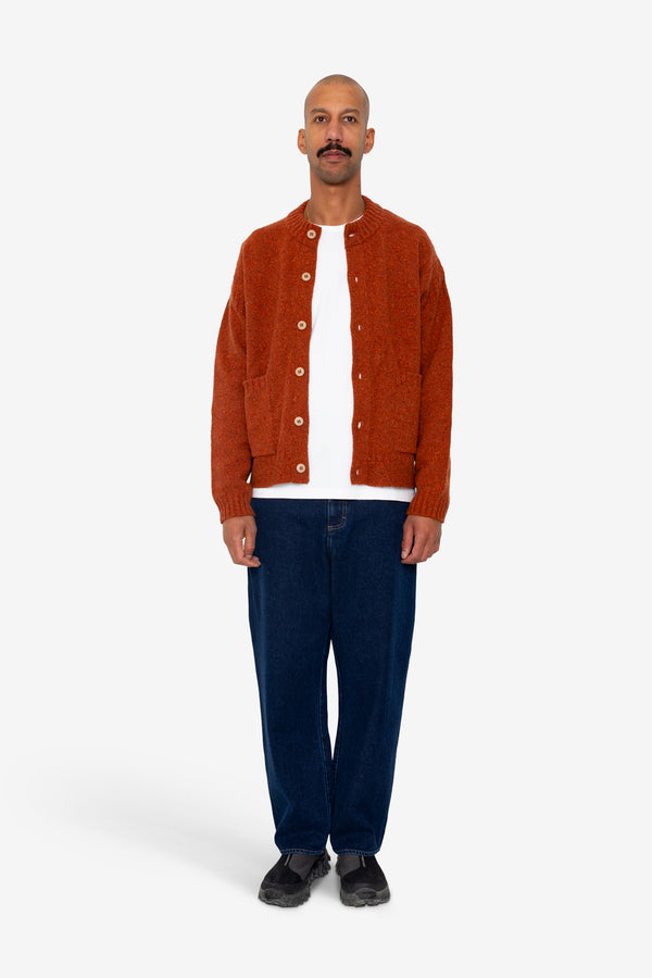 folk Knitted Jacket - Burnt Ochre