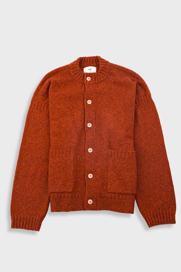 Folk Knitted Jacket - Burnt Ochre
