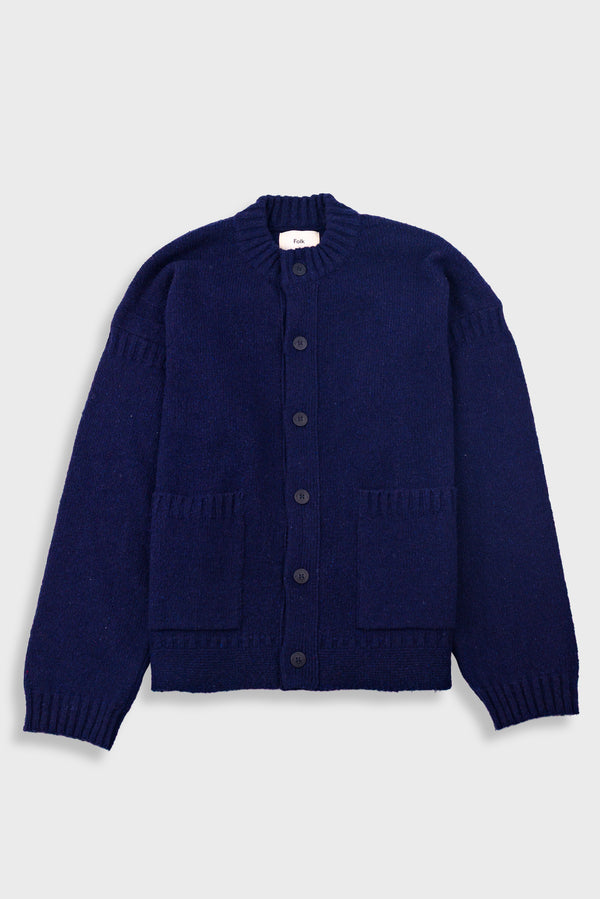 Folk Knitted Jacket - Navy