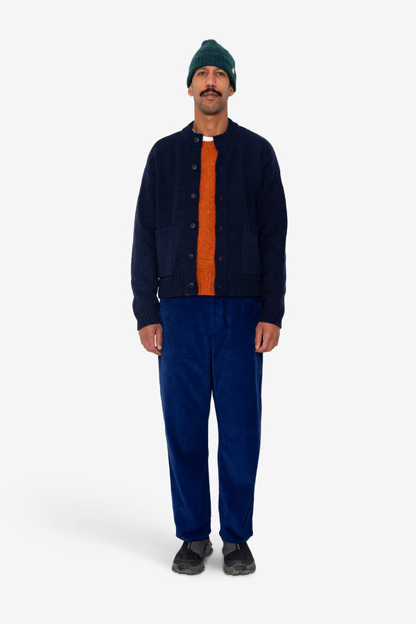 folk Knitted Jacket - Navy