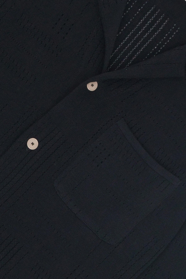 Folk Knitted Shirt - Soft Black
