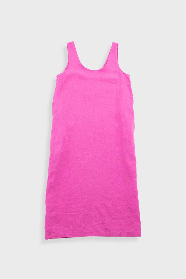 folk L.F Markey - Basic Linen Shift Dress - Fuchsia