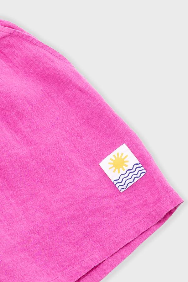 Folk L.F Markey - Basic Linen Shorts - Fuchsia