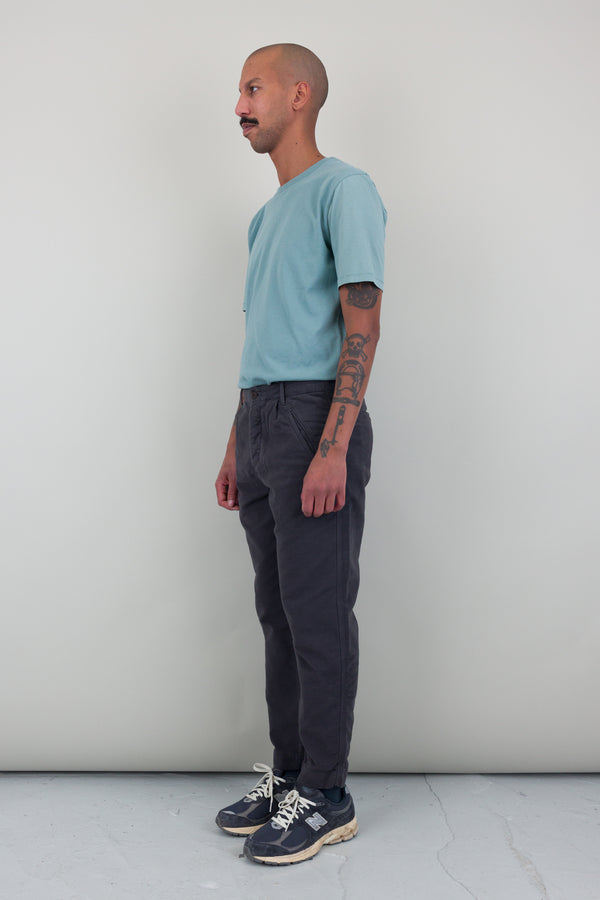 Folk Lean Assembly Pant - Charcoal Moleskin