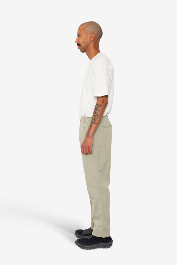 Folk Lean Assembly Pant - Light Olive Brushed Twill