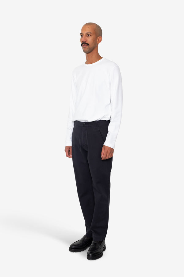 Folk Lean Assembly Pant - Soft Black Brushed Twill