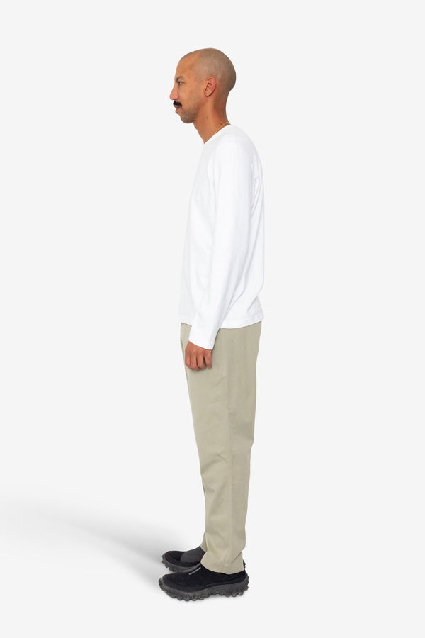 Folk Long Sleeve Textured T-Shirt - White