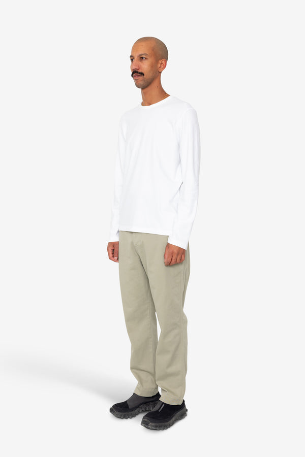 Folk Long Sleeve Textured T-Shirt - White