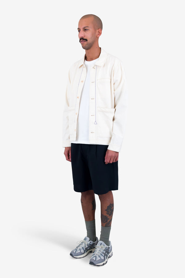 Folk Lunar Jacket - Ecru Crinkle Canvas