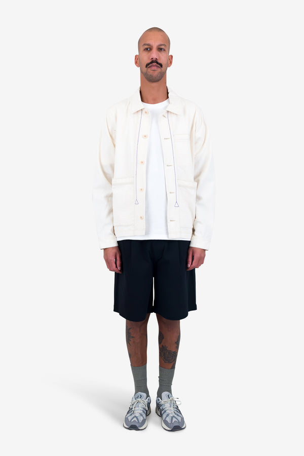 Folk Lunar Jacket - Ecru Crinkle Canvas