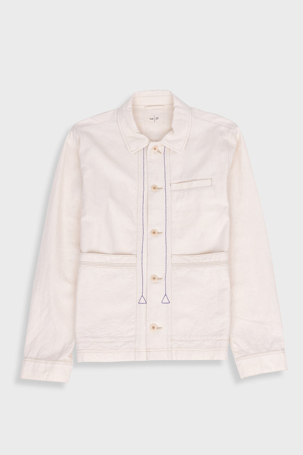 folk Lunar Jacket - Ecru Crinkle Canvas