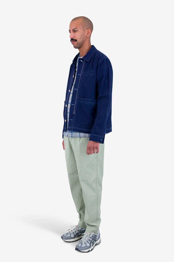 Folk Lunar Jacket - Ink Blue Crinkle Canvas