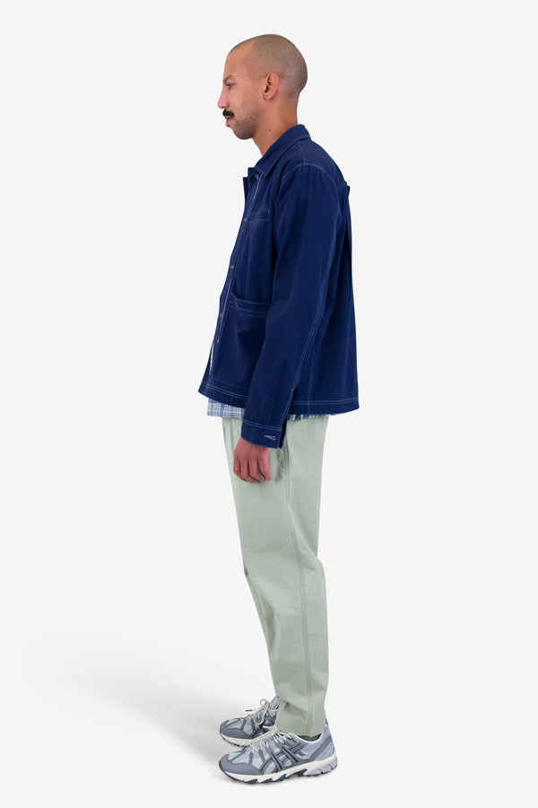 Folk Lunar Jacket - Ink Blue Crinkle Canvas