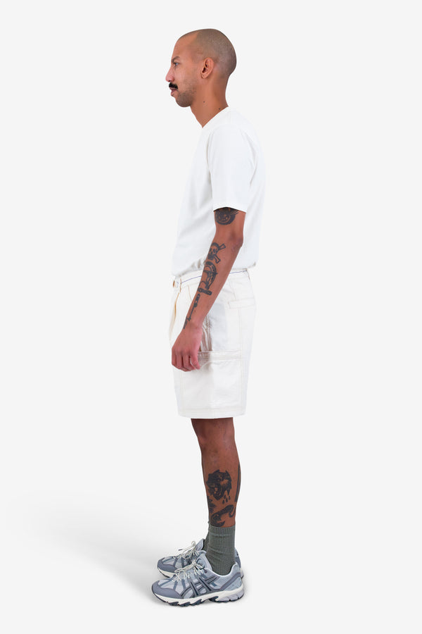 Folk Lunar Shorts - Ecru Crinkle Canvas