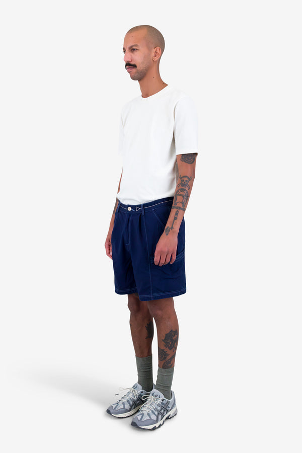 Folk Lunar Shorts - Ink Blue Crinkle Canvas
