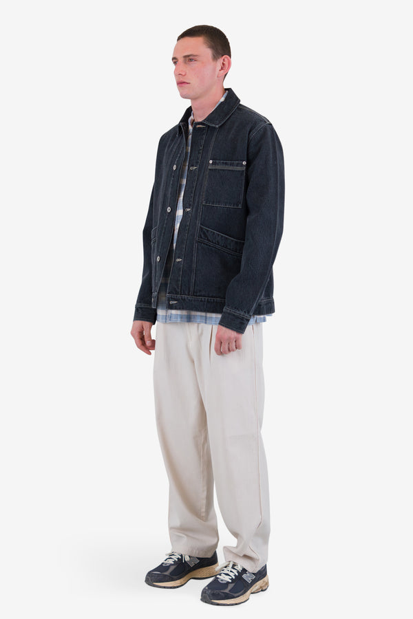 Folk Meyer Jacket - Black Washed Denim