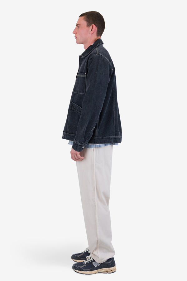 Folk Meyer Jacket - Black Washed Denim