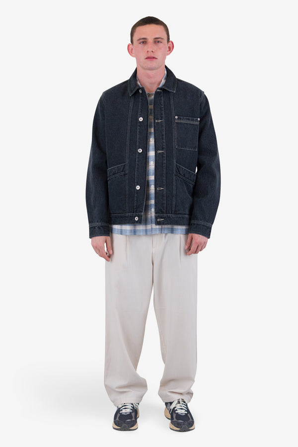 Folk Meyer Jacket - Black Washed Denim