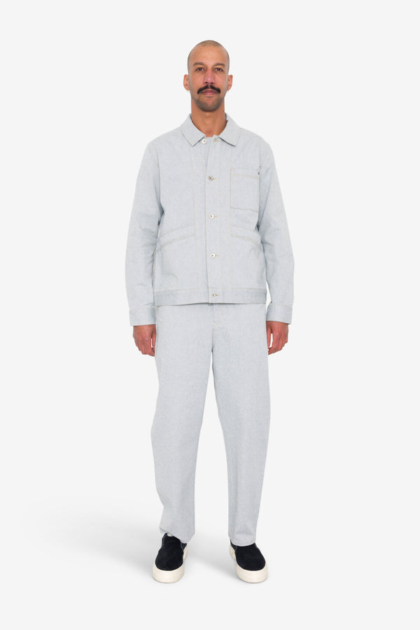 Folk Meyer Jacket - Ice Blue Twill Denim