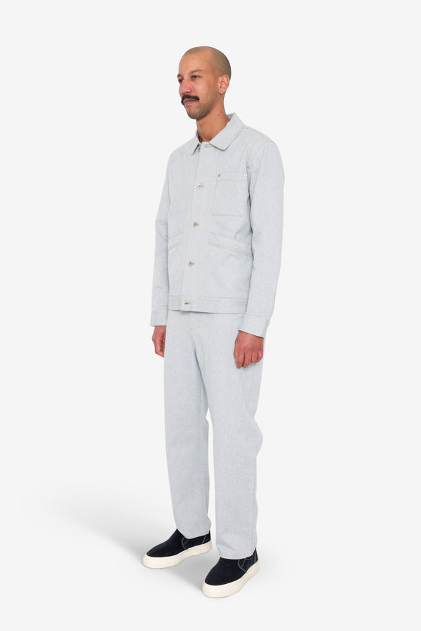 Folk Meyer Jacket - Ice Blue Twill Denim