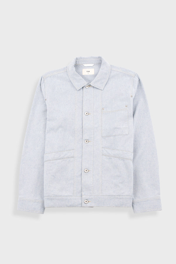 folk Meyer Jacket - Ice Blue Twill Denim