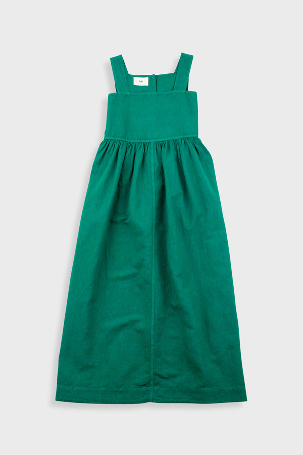 folk Midi Day Dress - Teal