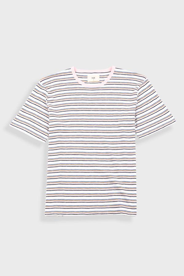 folk Multistripe T-Shirt - Ecru Mix