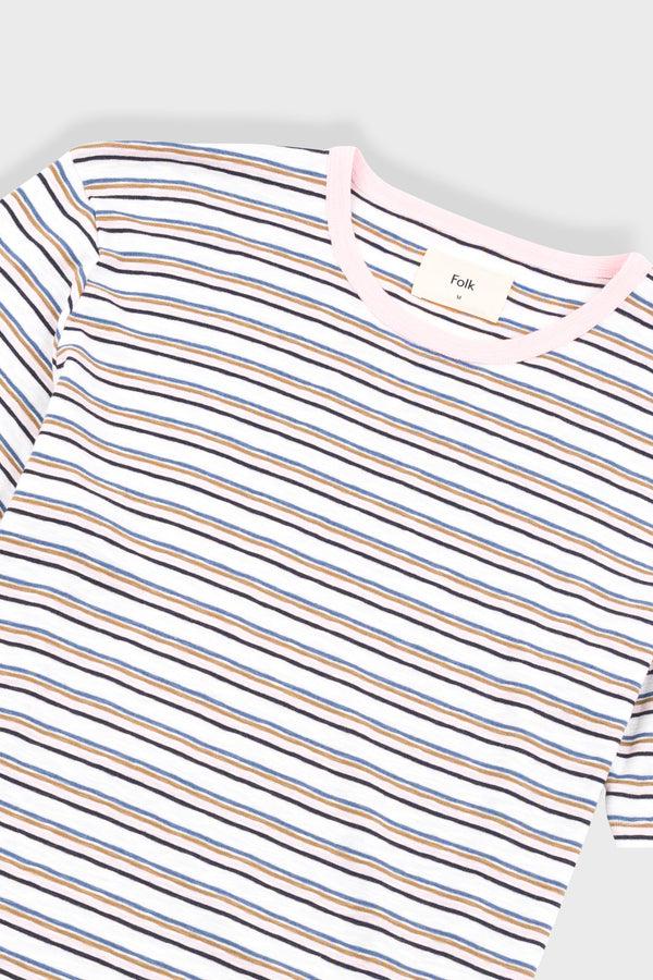 Folk Multistripe T-Shirt - Ecru Mix