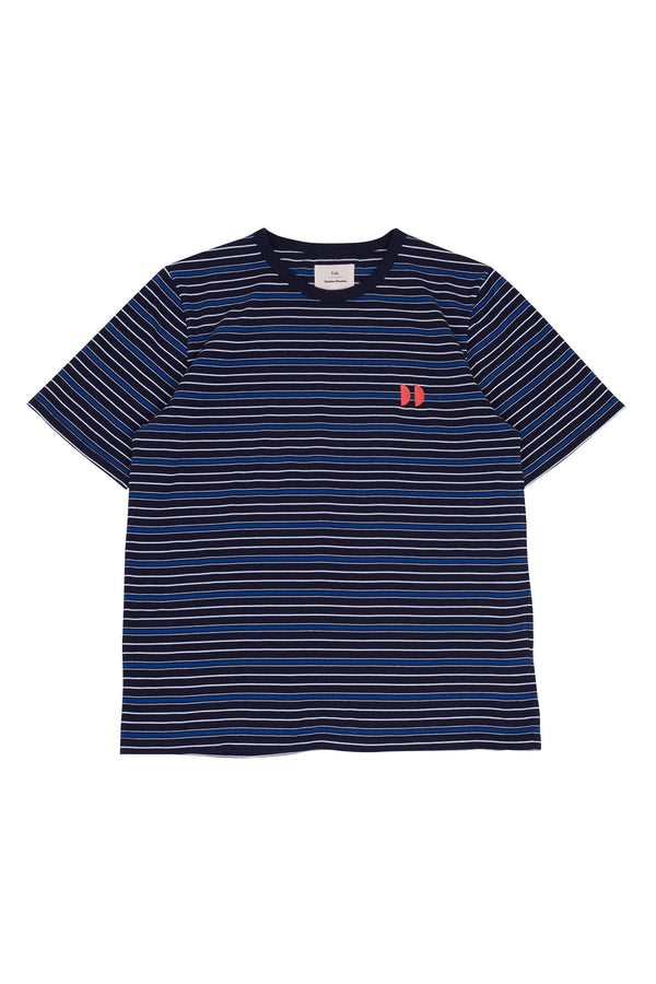 folk Multistripe T-Shirt - Navy Moon DP