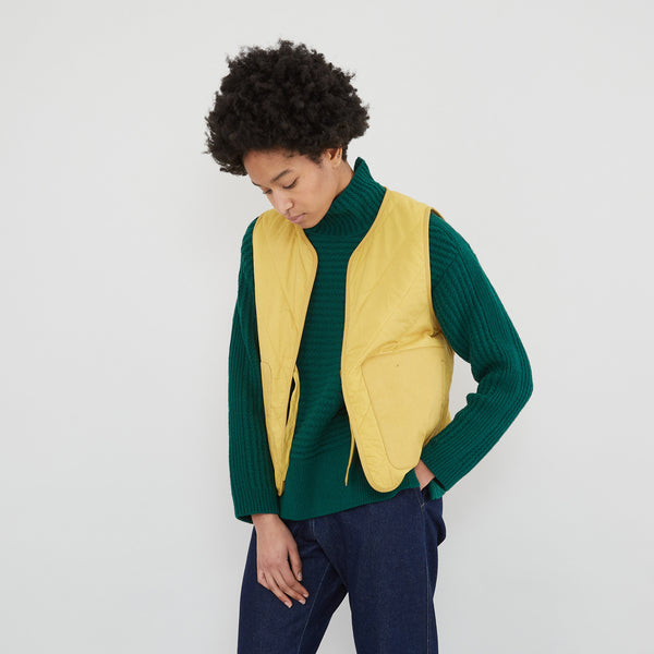 Folk Open Funnel Neck Jumper - Forest Green
