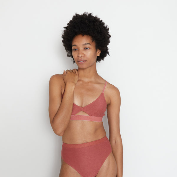 Folk Pamba - High Waisted Pants - Sambal Maroon