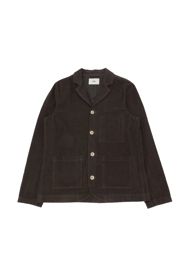 folk Patch Jacket - Black Olive Cord