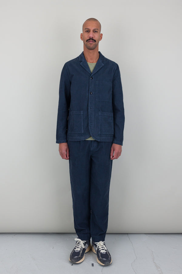 Folk Patch Jacket - Soft Blue Cord