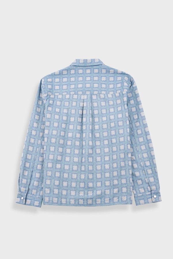 Folk Patch Overshirt - Blue Tile Tapestry
