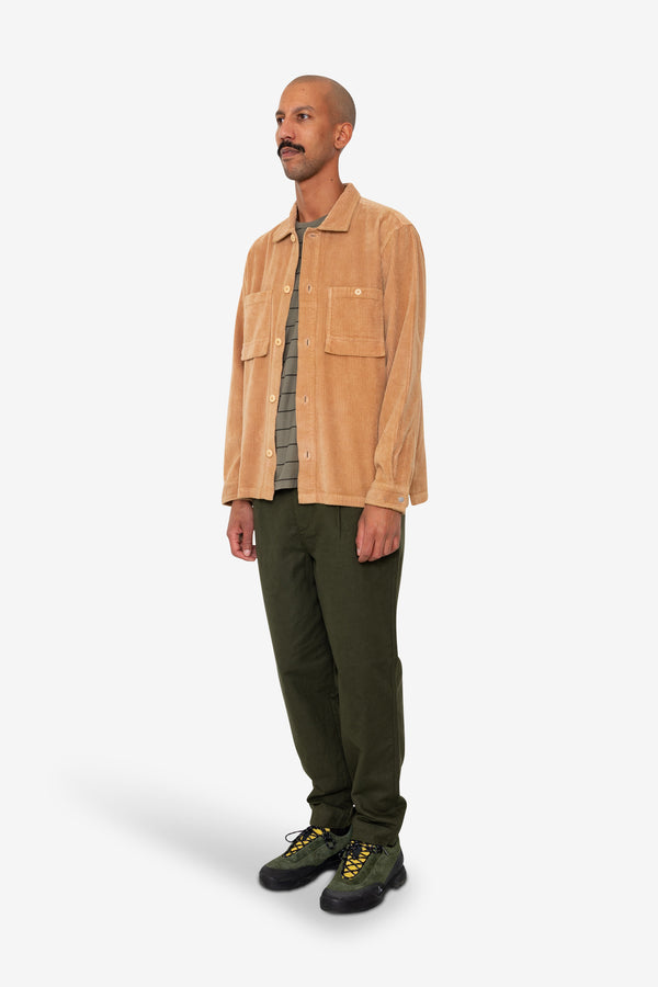 Folk Patch Overshirt - Mink Chunky Cord