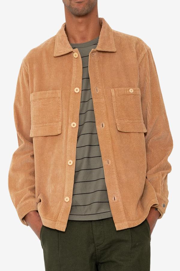 Folk Patch Overshirt - Mink Chunky Cord