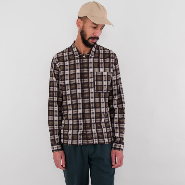Folk Patch Shirt - Black Window Check