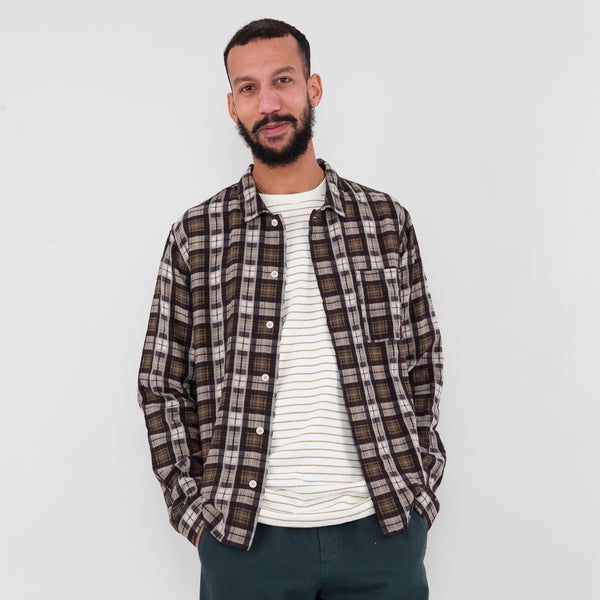 Folk Patch Shirt - Black Window Check