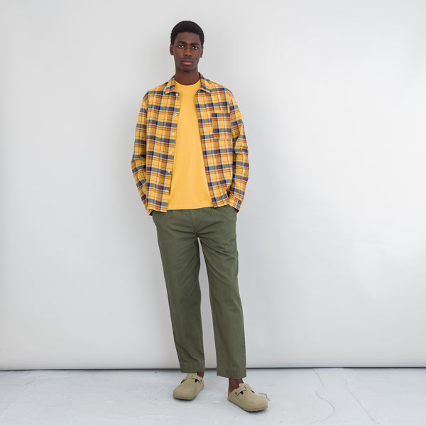 Folk Patch Shirt - Gold Multicheck