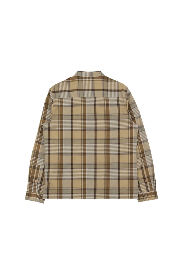 Folk Patch Shirt - Olive Check